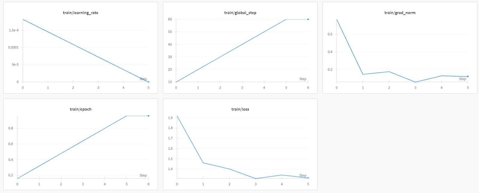 Weights & Biases training logs.