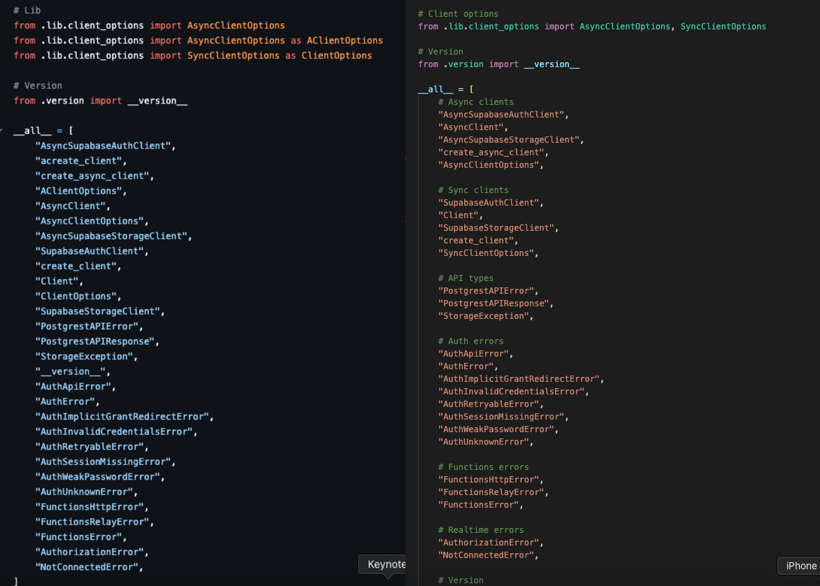 comparison of original and refactored code