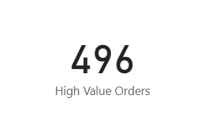 Image showing the number of high value orders.