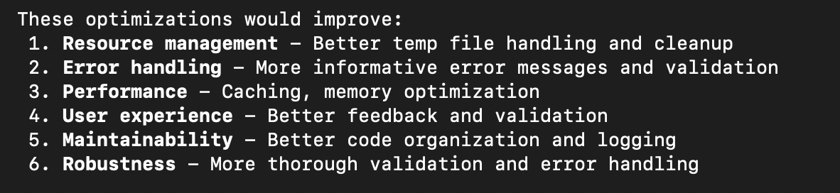 Refactoring et optimisation du code