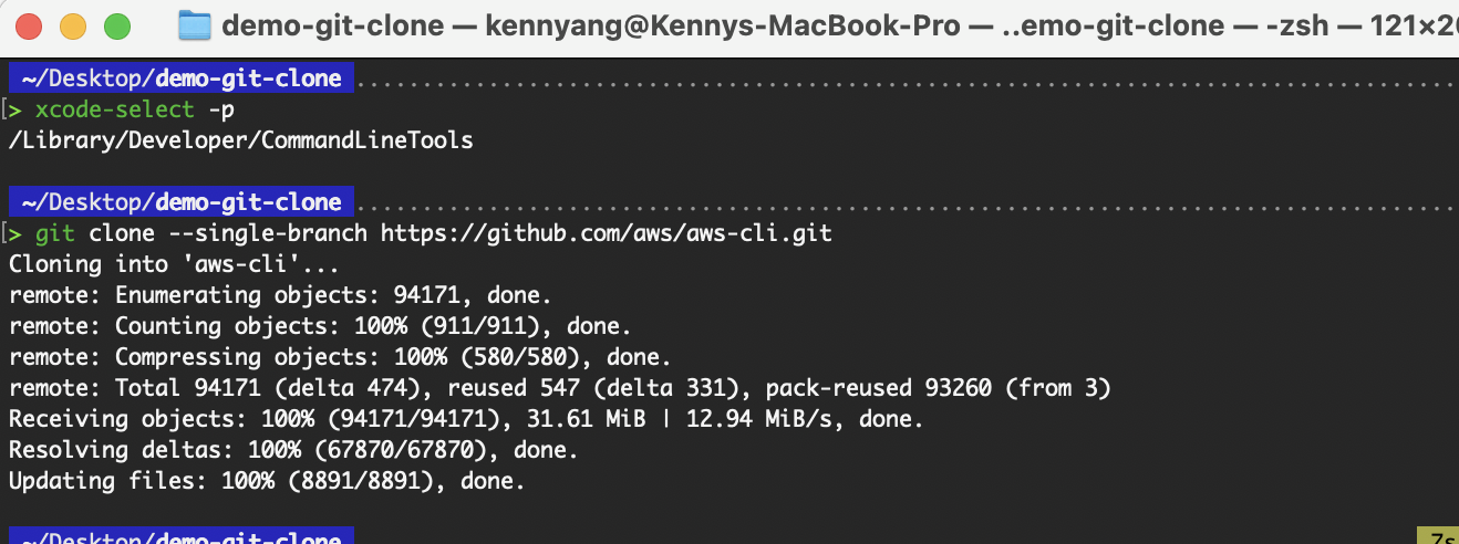 git clone on Mac