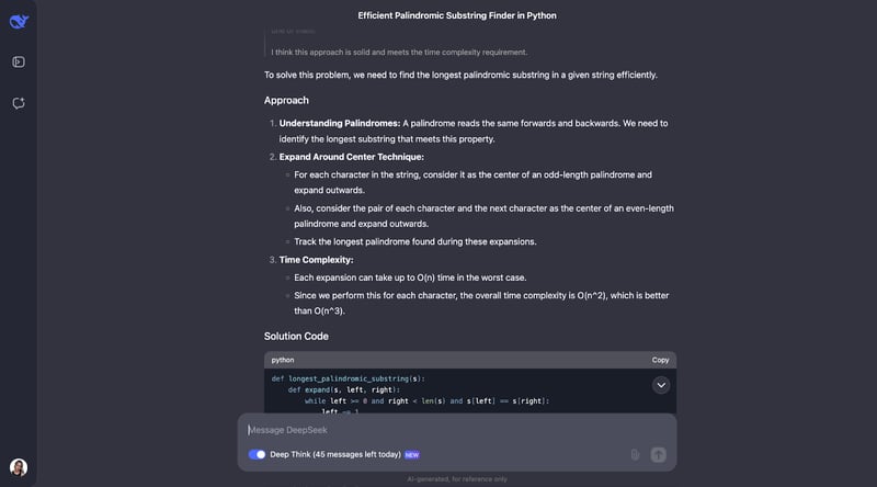 deepthink deepseek - coding test