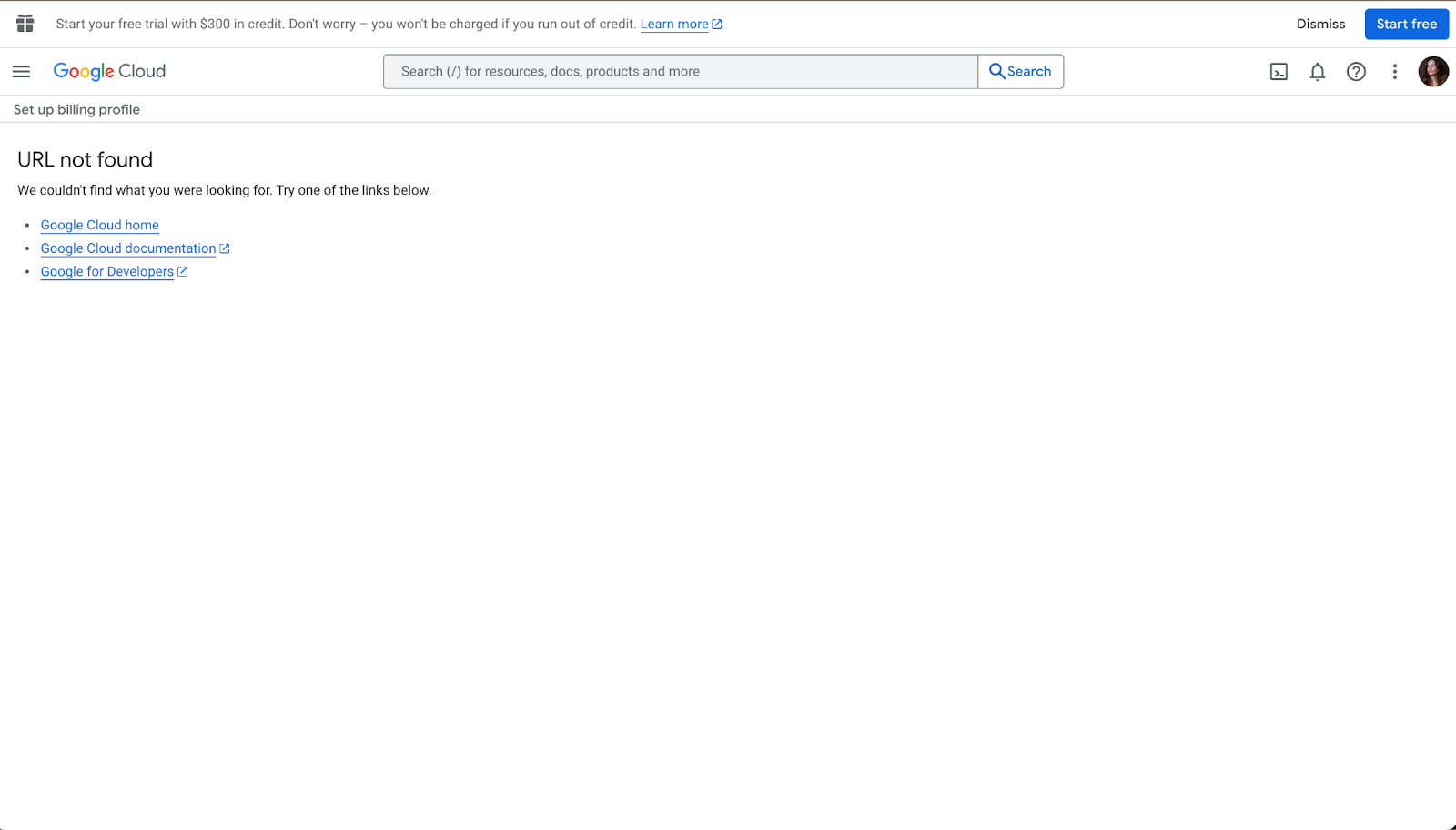 GCP Console opened from firebase studio
