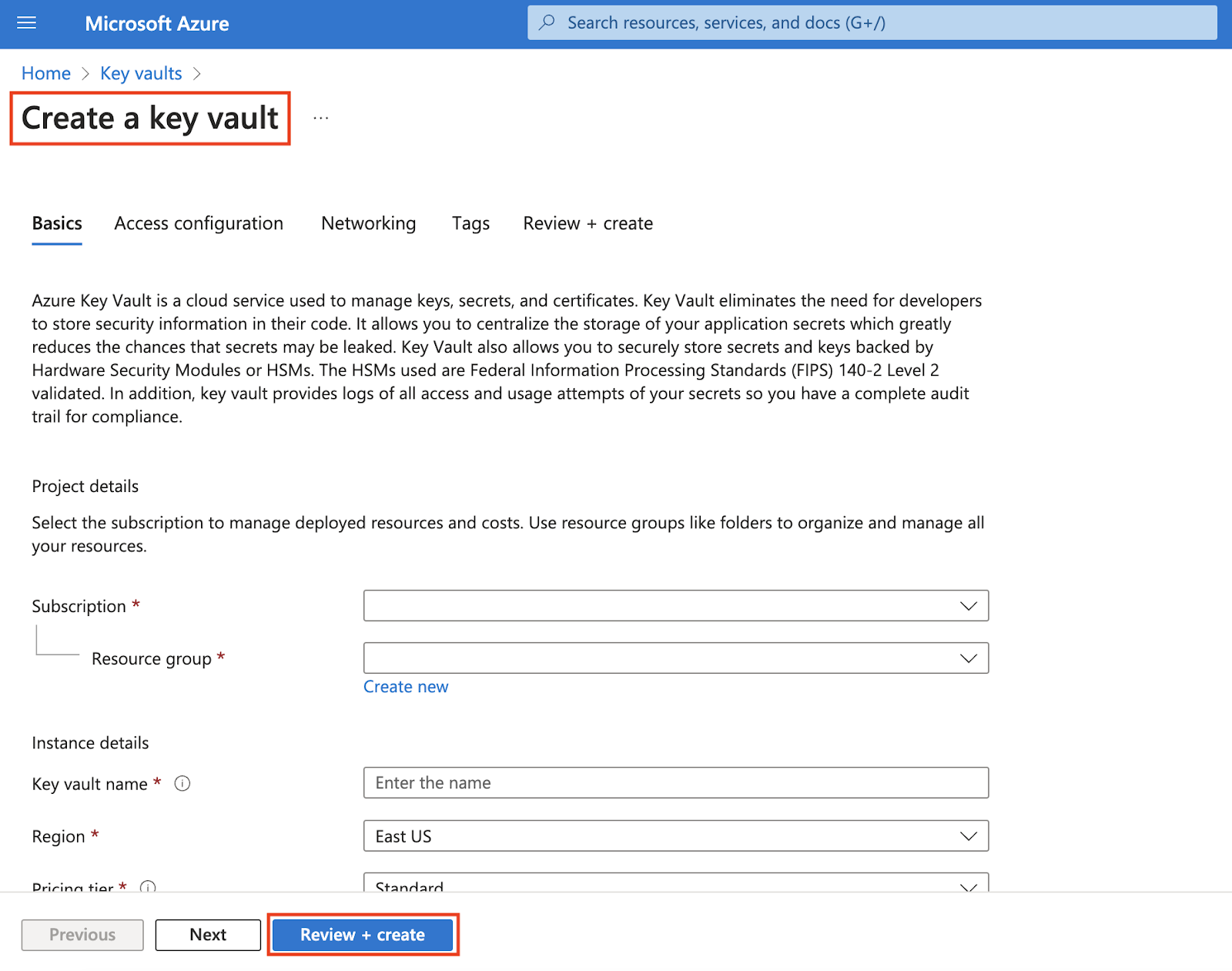 Managing secrets and security:

Use Azure Key Vault:

Store sensitive information like API keys in Azure Key Vault.

To do this, go to the Azure Portal and create a new Key Vault.

This step helps keep your sensitive data secure and organized within Azure DevOps.