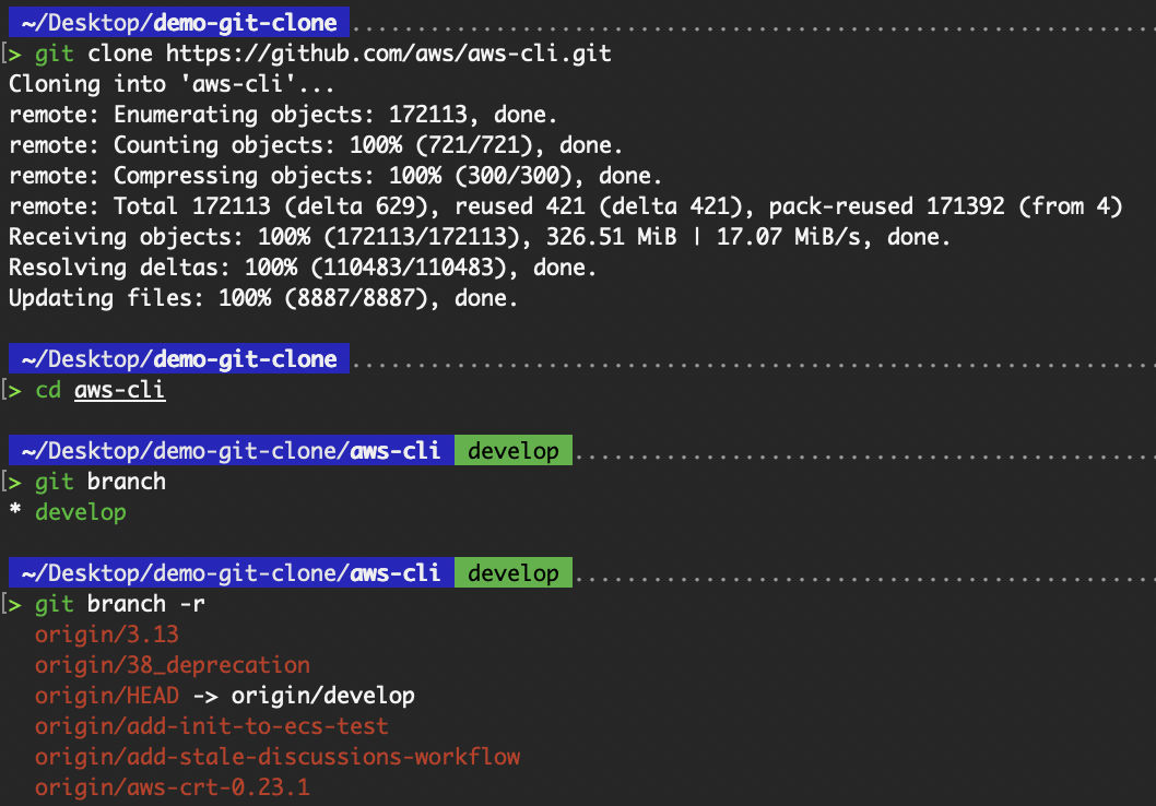 All remote branches are tracked
