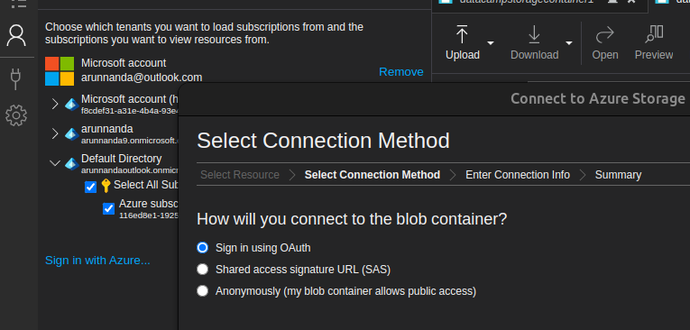 Select connection method