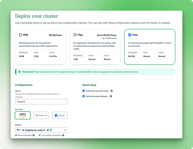 MongoDB Atlas cluster