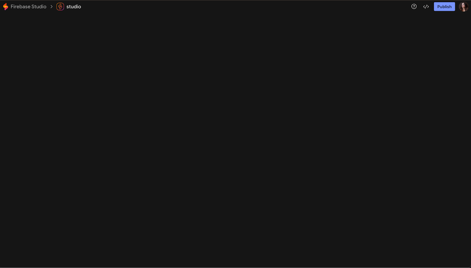 firebase studio Blank Screen bug
