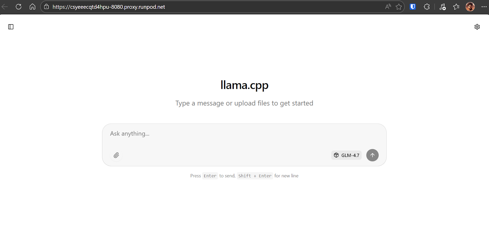 llama.cpp webUI web application