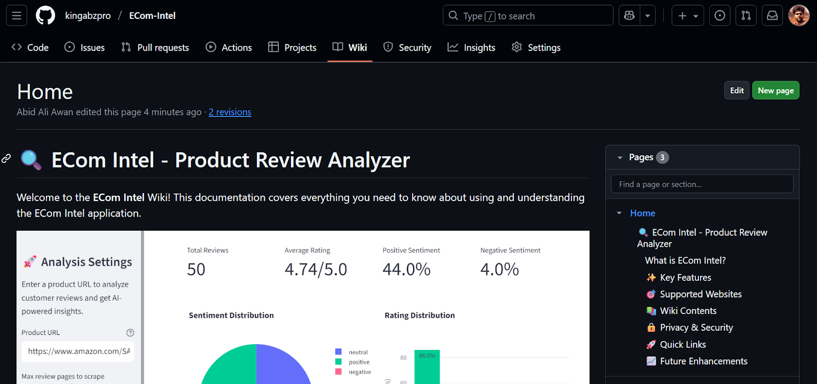 kingabzpro/ECom-Intel wiki home page