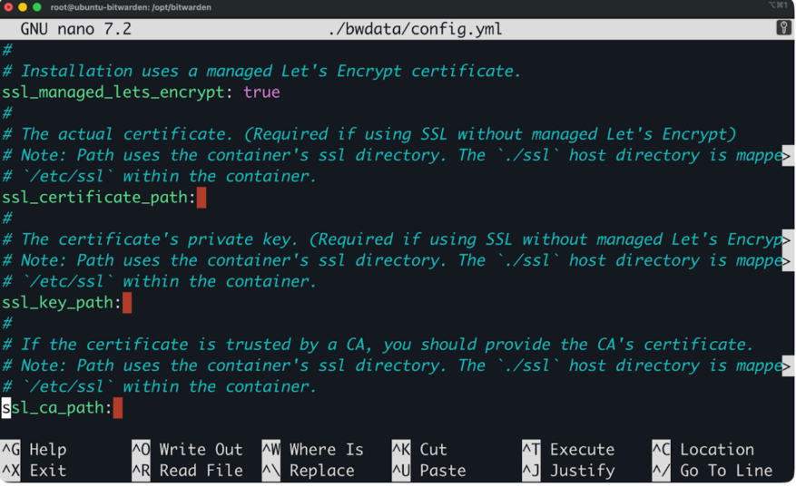 Using custom certificates docker bitwarden
