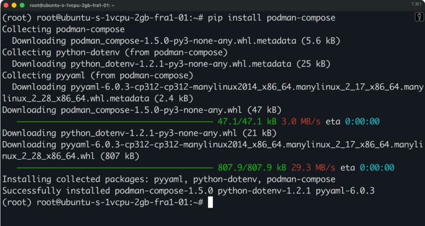 Installation de Podman compose sur Linux