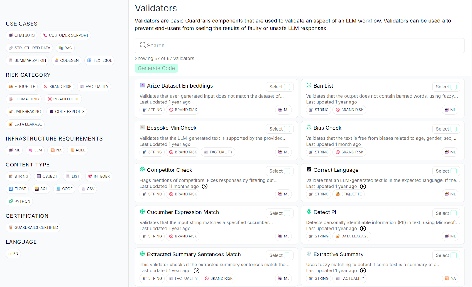 Centro de IA Guardrails