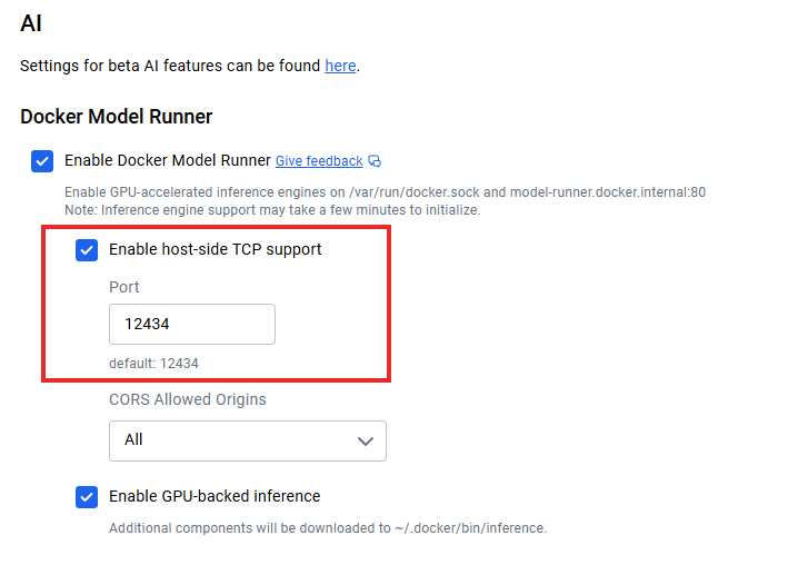 Docker Model Runner API Integration