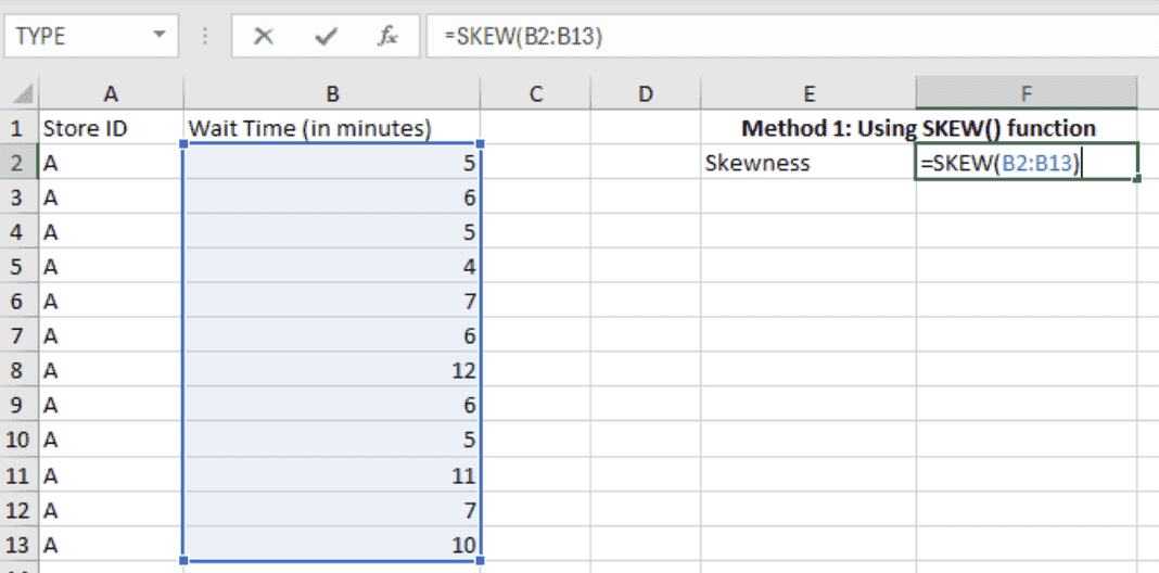 A Comprehensive Guide to Calculating Skewness in Excel | DataCamp