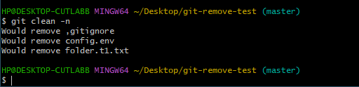 Preview the untracked file before deleting with git clean -n command.