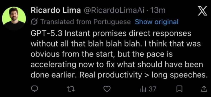 GPT-5.3 X/Twitter reaction online