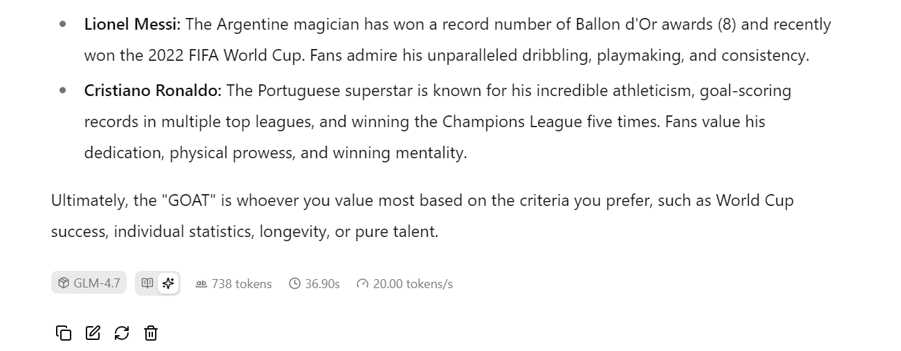 generating the response and achieving the 20 token per second using the llama.cpp webUI