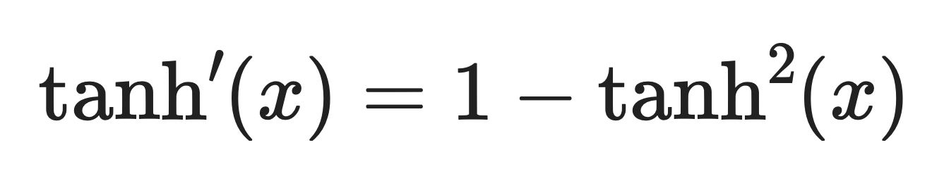 derivative of tanh function