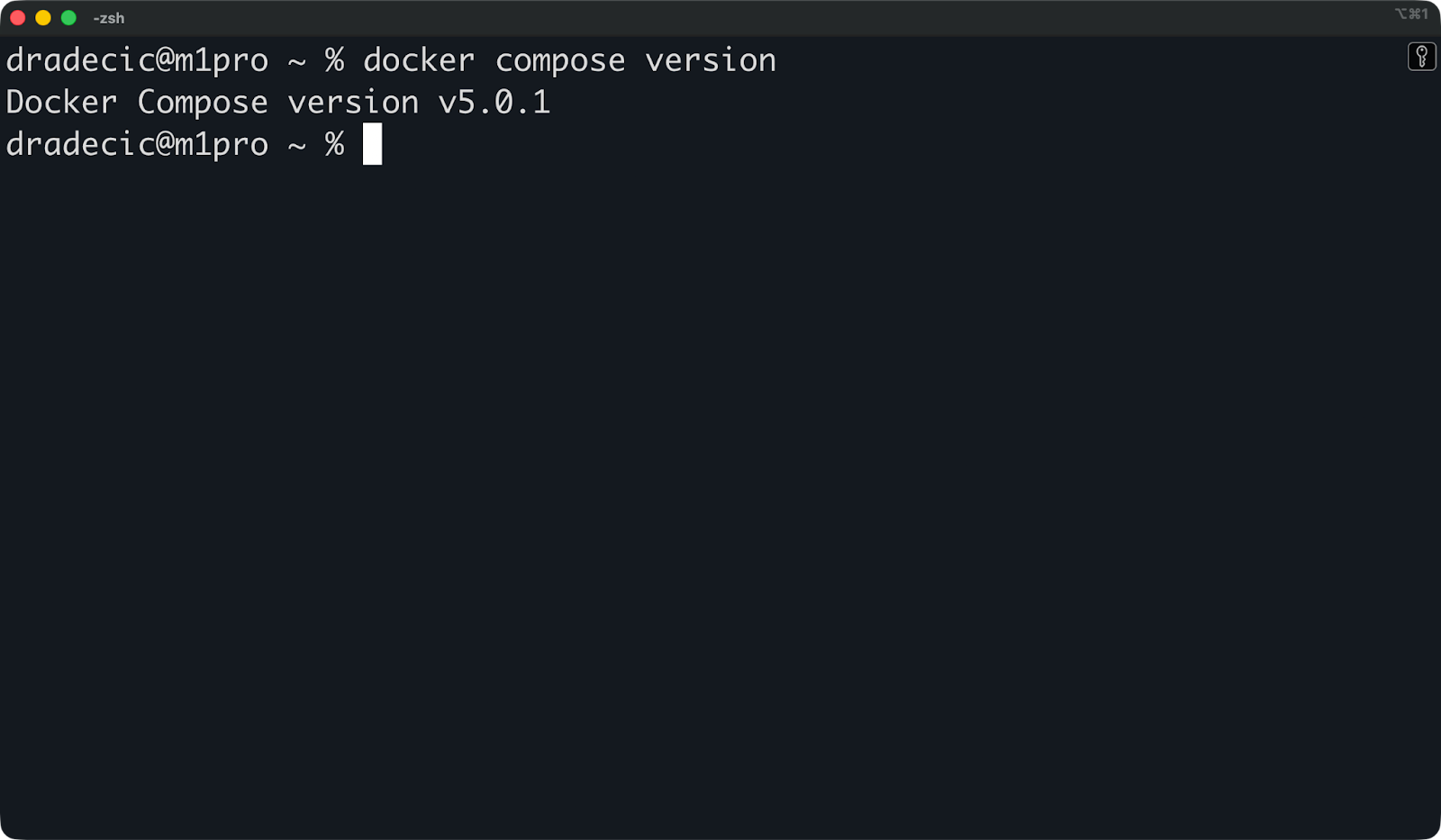 Installed Docker Compose version