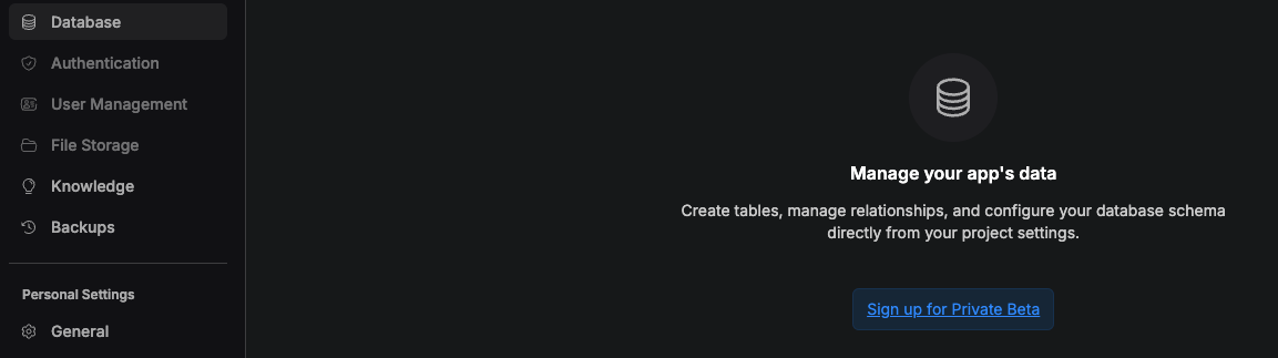 Joining the private beta in Bolt.new