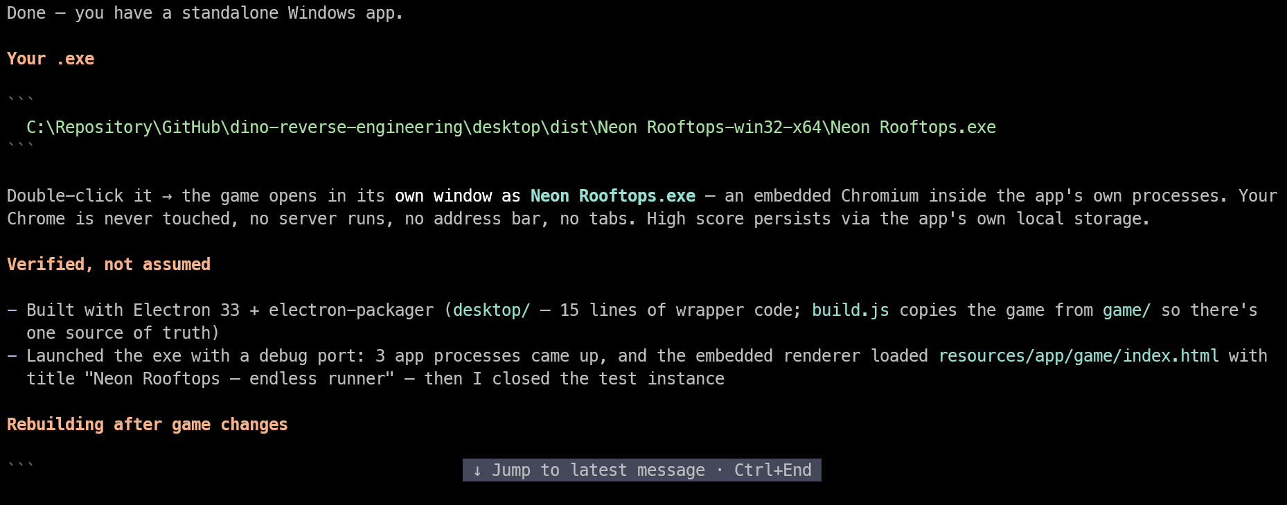 Converting the web based game into the standalone .exe file
