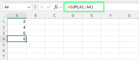 Accidental circular reference in Excel.