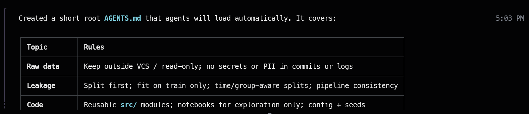 Creating the Permanent Project Instructions in Grok Build