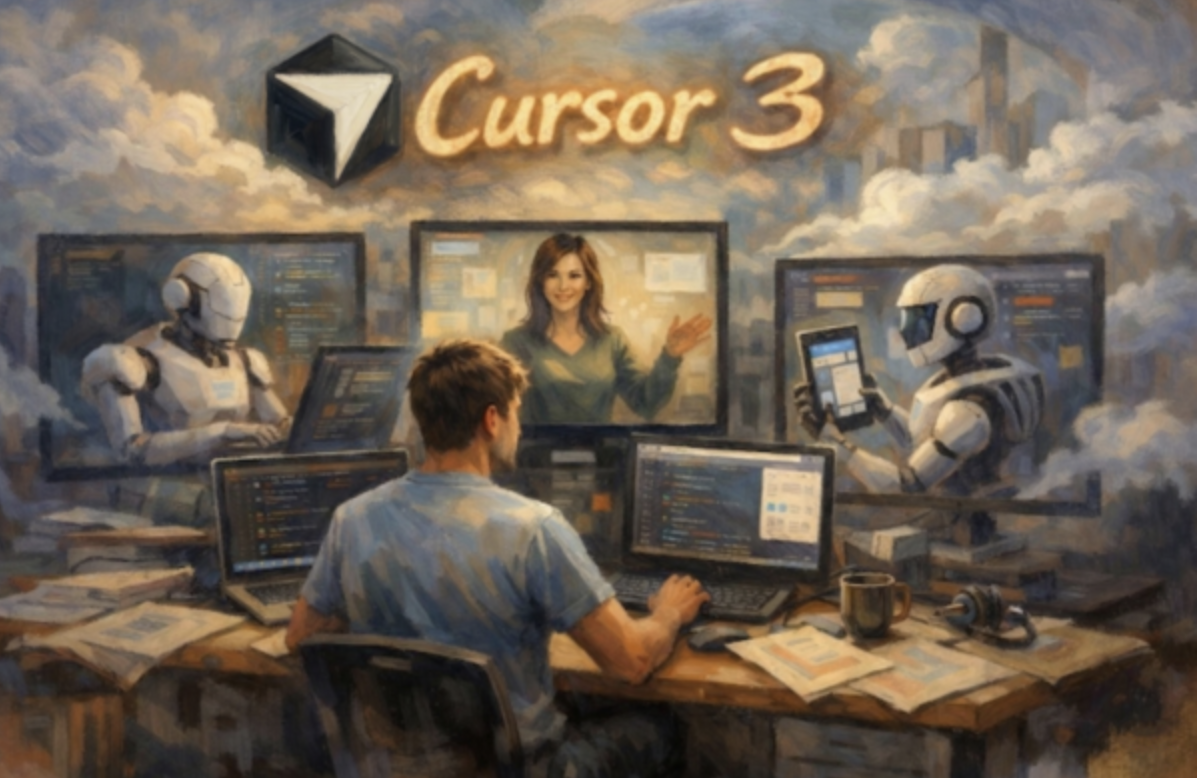 A modern coding interface showcasing Cursor AI agent capabilities