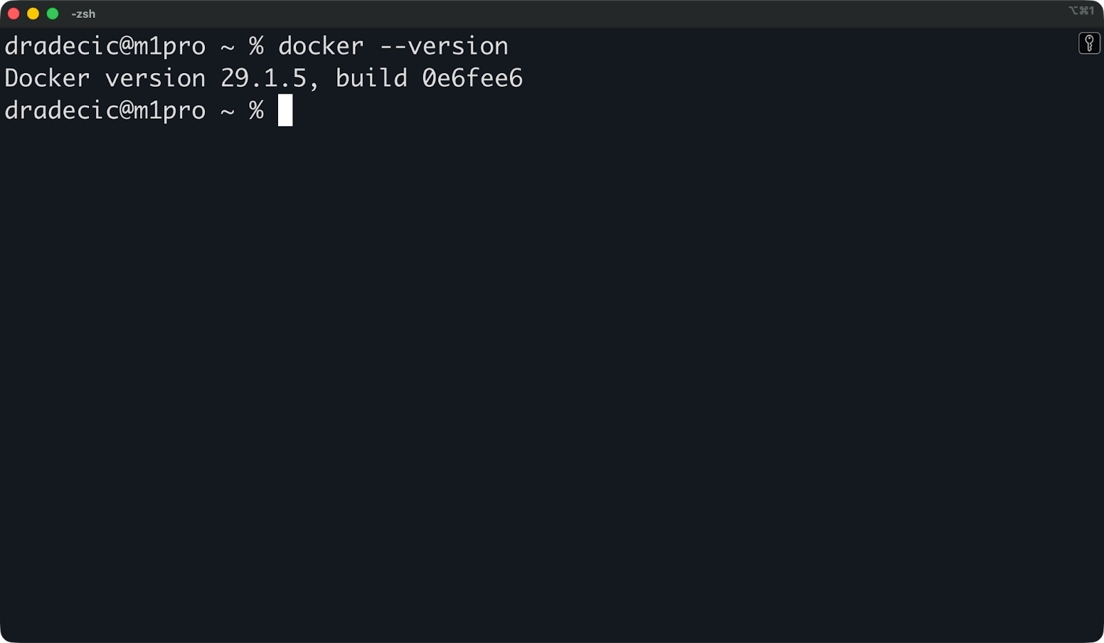 Installed Docker version