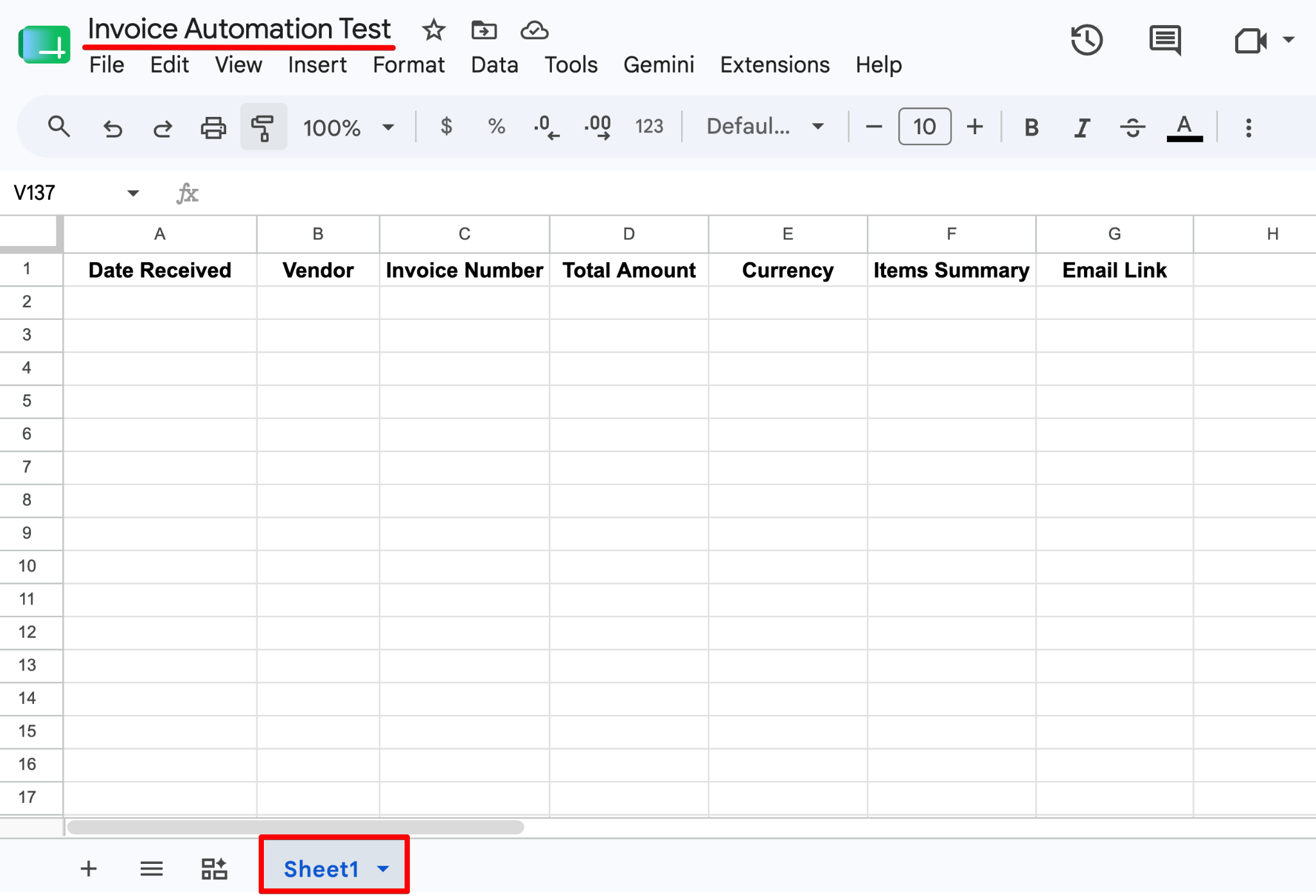 GoogleSheet