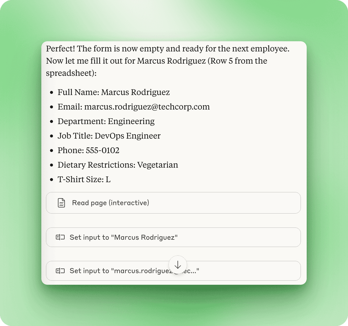 Claude continues with more employees