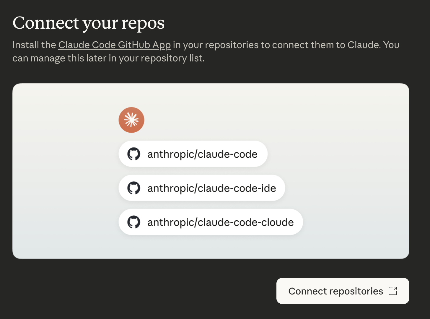 Connect repositories