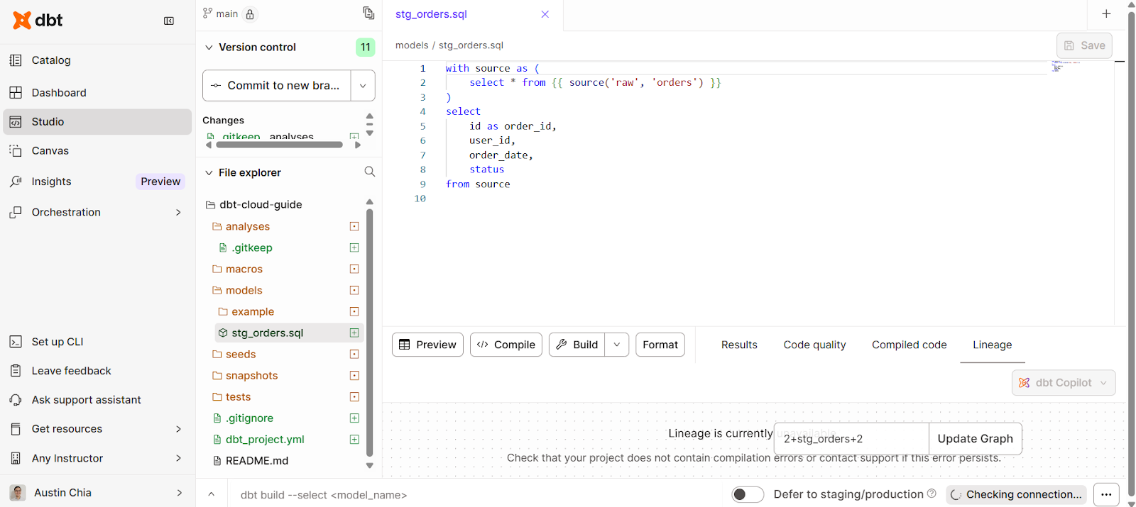 IDE coding interface