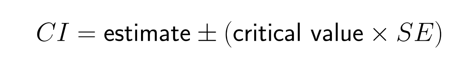 Formule de l'intervalle de confiance utilisant l'erreur type