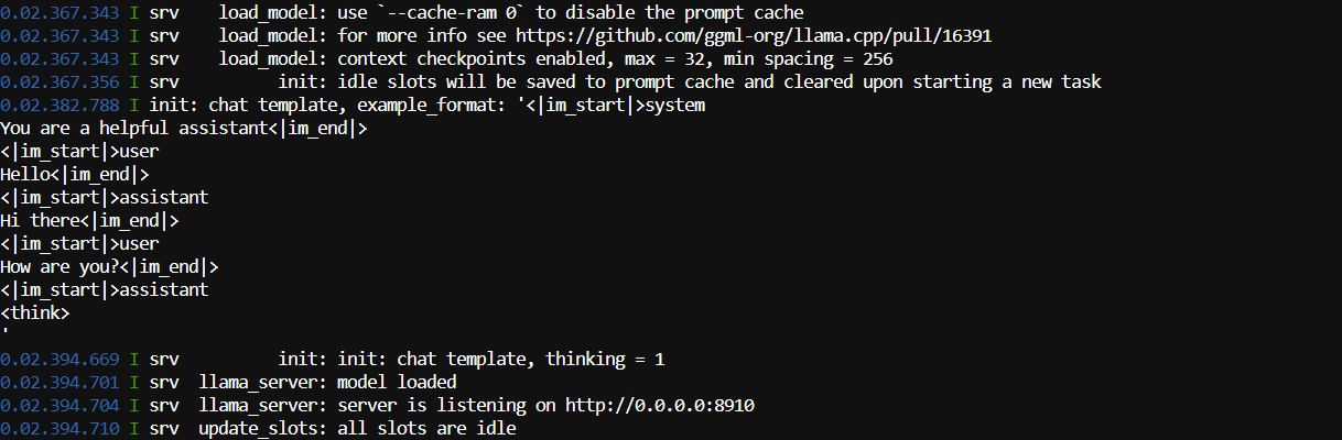 Serving the 1bit Bonsai-27B model using llama.cpp