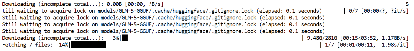 downloading the GLM-5 2 bit model