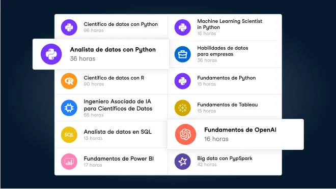 Captura de pantalla de la interfaz de usuario del campus de un curso