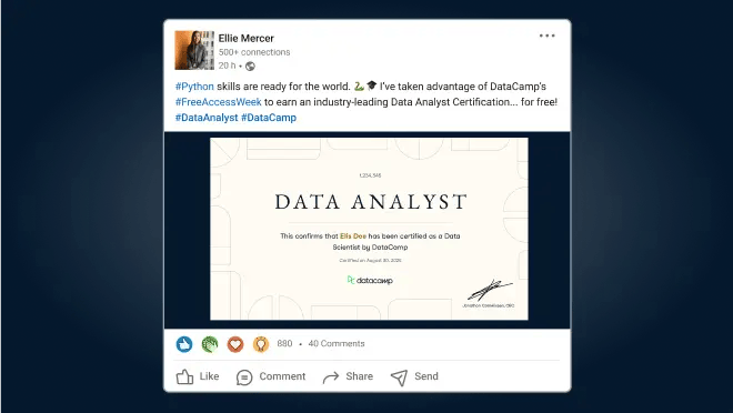 Capturas de pantalla de certificados, certificaciones disponibles y perfiles.