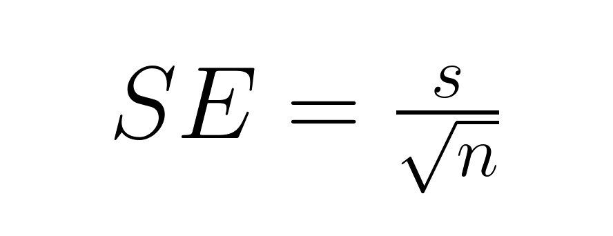Erreur type de la moyenne avec écart type de l'échantillon