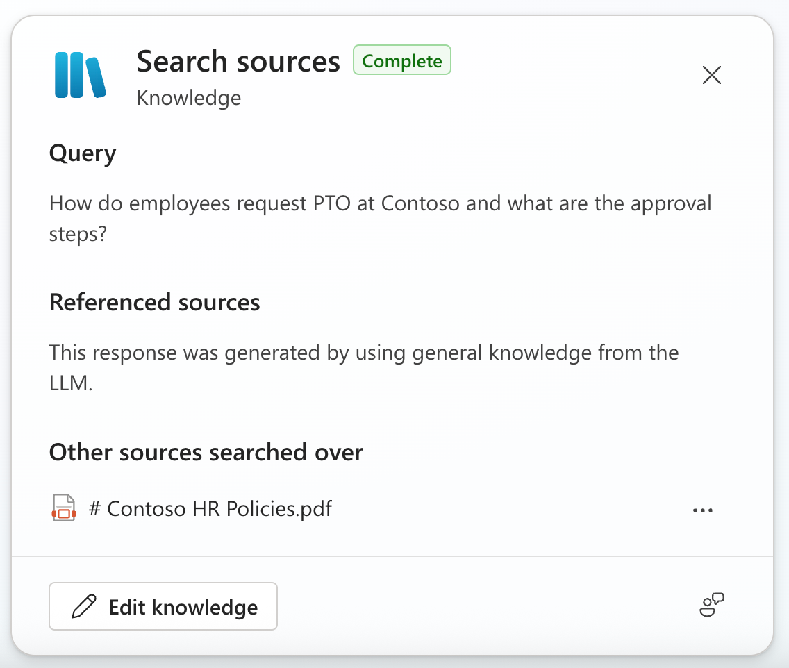 Microsoft Copilot Agent search sources referencing PDF