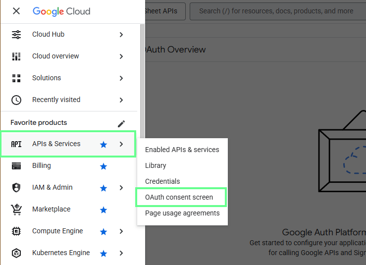Go to OAuth consent screen in the Goolge Console.