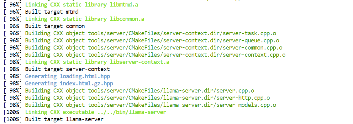 llama.cpp binary build.