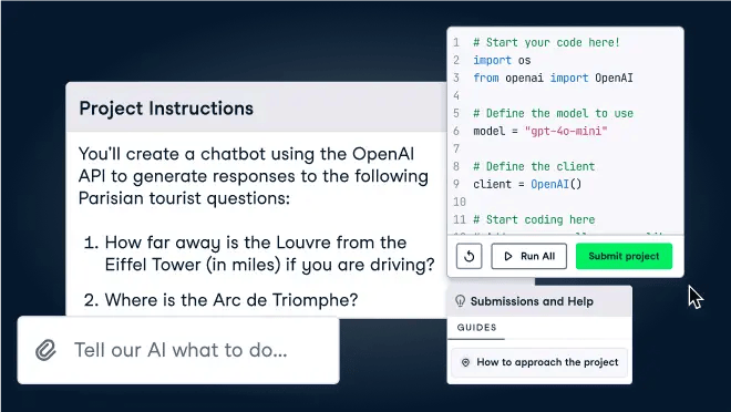 Captures d’écran de l’interface du projet.