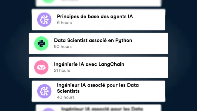 Capture d’écran de l’interface du campus pour un cours.