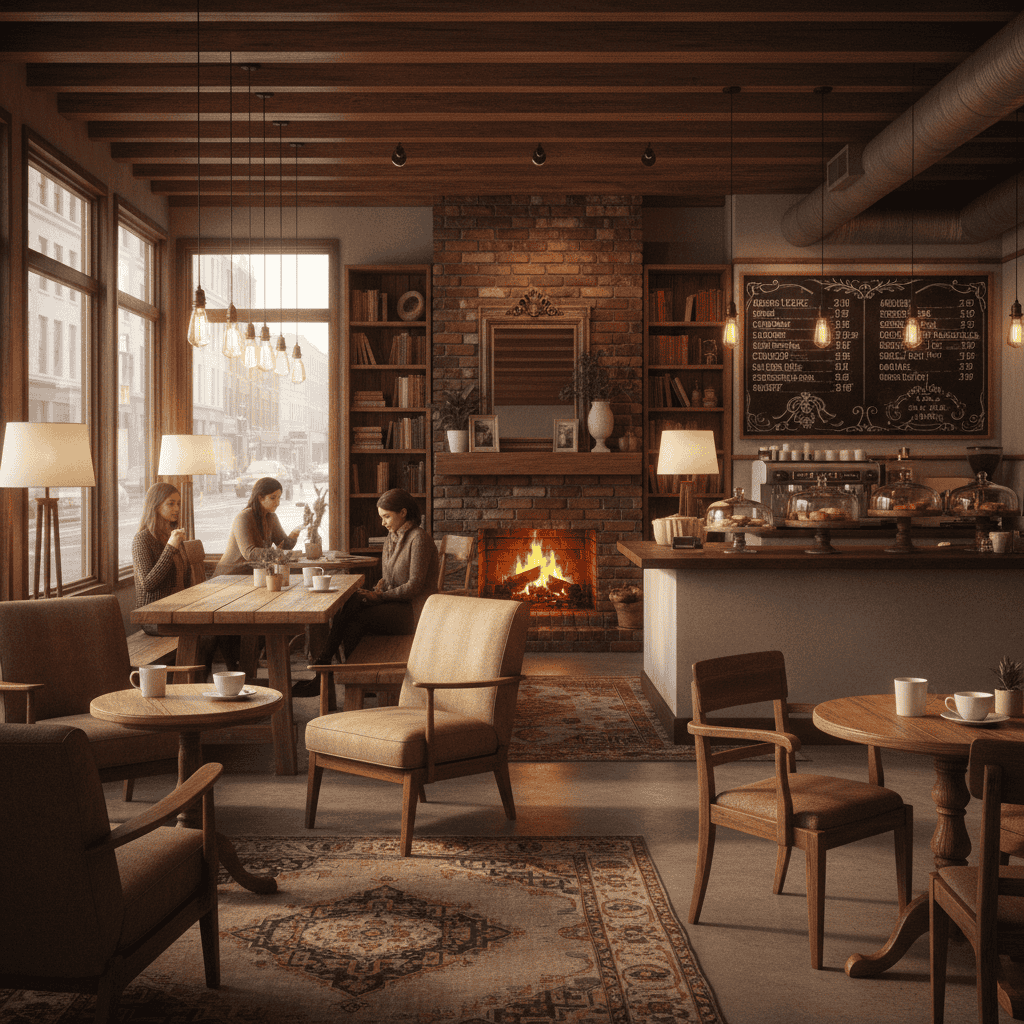 Generated cozy coffee shop