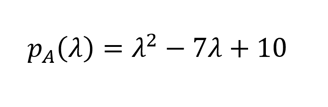 characteristic polynomial of the example square matrix
