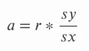 simple linear regression slope equation