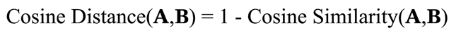 Cosine distance formula using cosine similarity