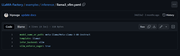 Inhoud van het bestand llama3_vllm.yaml.